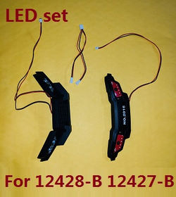 Shcong Wltoys 12428 12427 12428-A 12427-A 12428-B 12427-B 12428-C 12427-C RC Car accessories list spare parts rear and front LED set (For 12428-B 12427-B)