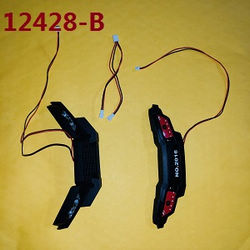 Shcong Wltoys 12428 12427 12428-A 12427-A 12428-B 12427-B 12428-C 12427-C RC Car accessories list spare parts front and rear LED set (12428-B)