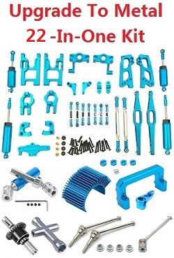 Wltoys 12428 12427 12428-A 12427-A 12428-B 12427-B 12428-C 12427-C upgrade to metal parts group 22-In-One Kit Blue