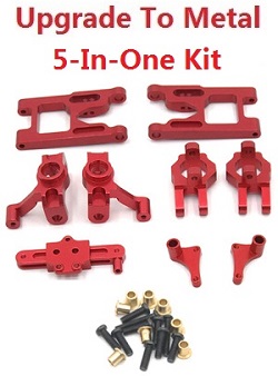 Wltoys 12429 upgrade to metal parts group 5-In-One Kit Red