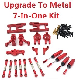 Wltoys 12423 upgrade to metal parts group 7-In-One Kit Red