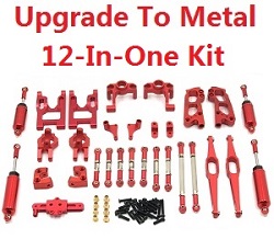 Wltoys 12429 upgrade to metal parts group 12-In-One Kit Red