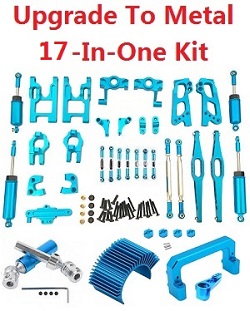 Wltoys 12423 upgrade to metal parts group 17-In-One Kit Blue