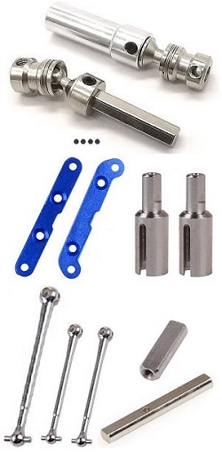 Wltoys 12428 12427 12428-A 12427-A 12428-B 12427-B 12428-C 12427-C rear drive shaft set + differential cup + reinforcing piece + front and central drive shaft + reduction gear shaft + rear axle driving gear shaft