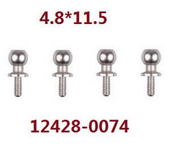 Shcong Wltoys 12423 12428 RC Car accessories list spare parts ball screws 4.8*11.5 (0074) - Click Image to Close