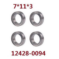 Shcong Wltoys 12428 12427 12428-A 12427-A 12428-B 12427-B 12428-C 12427-C RC Car accessories list spare parts bearing 7*11*3 (0094) - Click Image to Close