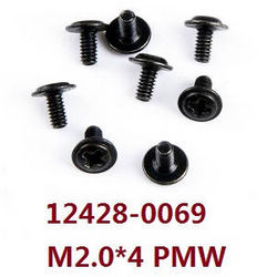 Shcong Wltoys 12423 12428 RC Car accessories list spare parts screws M2.0*4 PMW (0069) - Click Image to Close