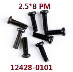 Shcong Wltoys 12428 12427 12428-A 12427-A 12428-B 12427-B 12428-C 12427-C RC Car accessories list spare parts screws 2.5*8 PM (0101)