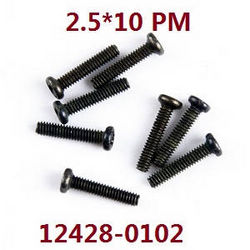 Shcong Wltoys 12428 12427 12428-A 12427-A 12428-B 12427-B 12428-C 12427-C RC Car accessories list spare parts screws 2.5*10 PM (0102)