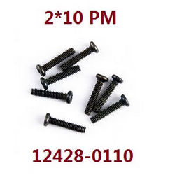 Shcong Wltoys 12428 12427 12428-A 12427-A 12428-B 12427-B 12428-C 12427-C RC Car accessories list spare parts screws 2*10 PM (0110)