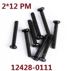 Shcong Wltoys 12423 12428 RC Car accessories list spare parts screws 2*12 PM (0111)