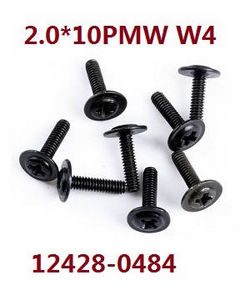 Shcong Wltoys 12428 12427 12428-A 12427-A 12428-B 12427-B 12428-C 12427-C RC Car accessories list spare parts screws 2.0*10 PMW W4 (0484)