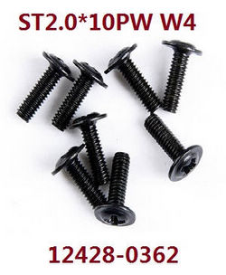 Shcong Wltoys 12423 12428 RC Car accessories list spare parts screws ST2.0*10PW W4 (0362) - Click Image to Close