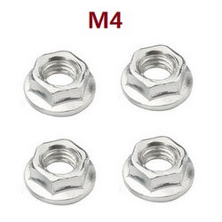 Shcong Wltoys 12428 12427 12428-A 12427-A 12428-B 12427-B 12428-C 12427-C RC Car accessories list spare parts M4 flang nuts for fixing the tires - Click Image to Close