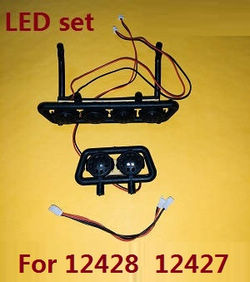 Shcong Wltoys 12428 12427 12428-A 12427-A 12428-B 12427-B 12428-C 12427-C RC Car accessories list spare parts top and front LED set (For 12428 12427)