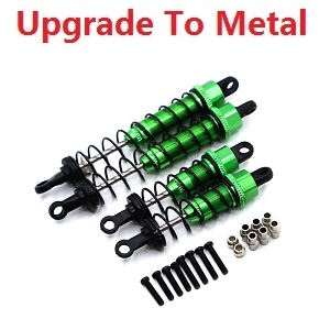 Shcong Wltoys 12428 12427 12428-A 12427-A 12428-B 12427-B 12428-C 12427-C RC Car accessories list spare parts front suspension and rear shock set (Metal-2) Green