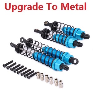 Shcong Wltoys 12428 12427 12428-A 12427-A 12428-B 12427-B 12428-C 12427-C RC Car accessories list spare parts front suspension and rear shock set (Metal-2) Blue