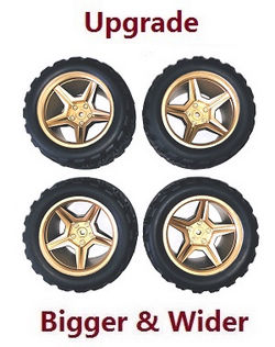 Shcong Wltoys 12429 RC Car accessories list spare parts upgrade tires 4pcs Gold more bigger and wider