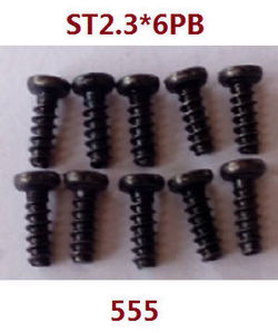 Shcong Wltoys 12429 RC Car accessories list spare parts screws ST2.3*6 PB (555) - Click Image to Close