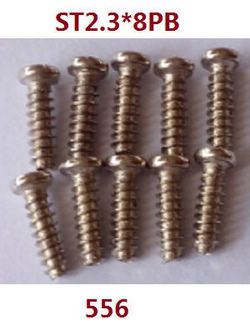 Shcong Wltoys 12429 RC Car accessories list spare parts screws ST2.3*8 PB (556) - Click Image to Close