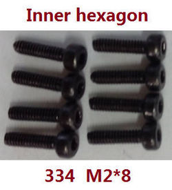 Shcong Wltoys 12429 RC Car accessories list spare parts inner hexagon screws M2*8 (334) - Click Image to Close