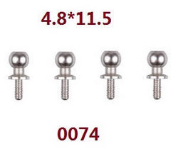 Shcong Wltoys 12429 RC Car accessories list spare parts ball screws 4.8*11.5 (0074)
