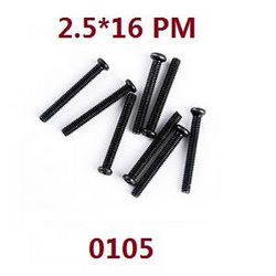 Shcong Wltoys 12429 RC Car accessories list spare parts screws 2.5*16 PM (0105)