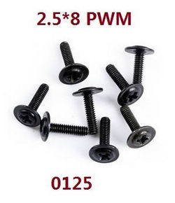 Shcong Wltoys 12429 RC Car accessories list spare parts screws 2.5*8 PWM (0125) - Click Image to Close