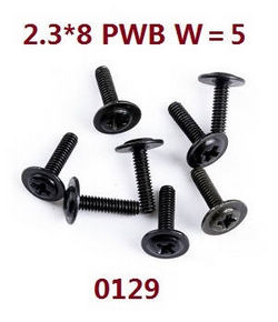 Shcong Wltoys 12429 RC Car accessories list spare parts screws 2.3*8 PWB W=5 (0129)