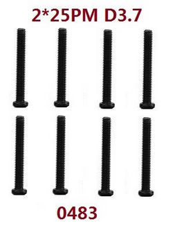 Shcong Wltoys 12429 RC Car accessories list spare parts screws 2*25 PM (0483) - Click Image to Close
