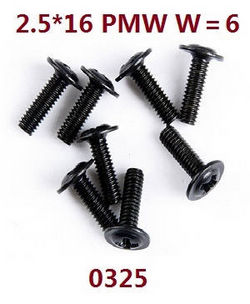 Shcong Wltoys 12429 RC Car accessories list spare parts screws 2.5*16 PMW W=6 (0325) - Click Image to Close