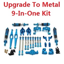Wltoys 12429 upgrade to metal parts group 9-In-One Kit Blue