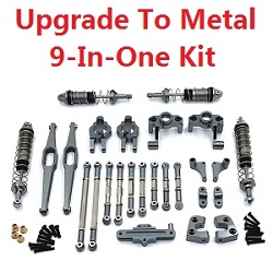 Wltoys 12429 upgrade to metal parts group 9-In-One Kit Titanium color