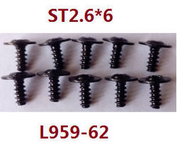 Shcong Wltoys 12429 RC Car accessories list spare parts screws ST2.6*6 (L959-62) - Click Image to Close