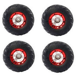 Shcong Wltoys 12628 RC Car accessories list spare parts tires 4pcs Red