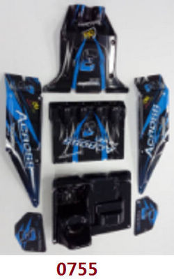 Shcong Wltoys 12628 RC Car accessories list spare parts PVC car shell (0755) - Click Image to Close