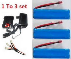 Shcong Wltoys 12628 RC Car accessories list spare parts 1 to 3 charger set + 3*7.4V 3000mAh battery set