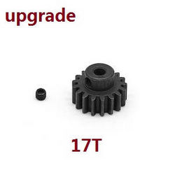 Shcong Wltoys 12628 RC Car accessories list spare parts 17T driven gear on the main motor (Metal) - Click Image to Close