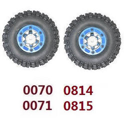 Shcong Wltoys 12628 RC Car accessories list spare parts tires 2pcs Blue (0070 0071 0814 0815) - Click Image to Close