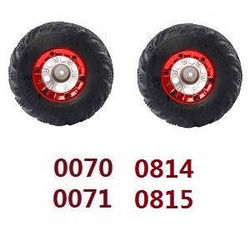 Shcong Wltoys 12628 RC Car accessories list spare parts tires 2pcs Red (0070 0071 0814 0815) - Click Image to Close