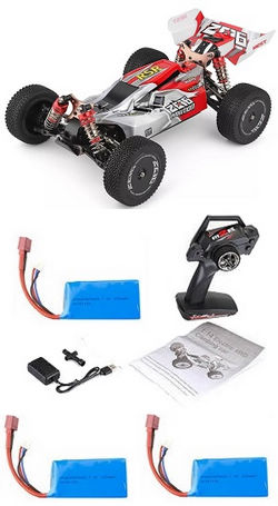 Shcong Wltoys 144001 RC Car with 3 battery RTR Red