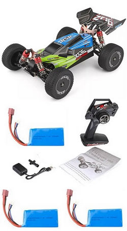 Shcong Wltoys 144001 RC Car with 3 battery RTR Green