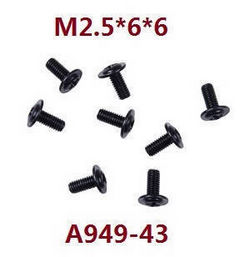 Shcong Wltoys XK 144002 RC Car accessories list spare parts screws 2.5*6*6 A949-43