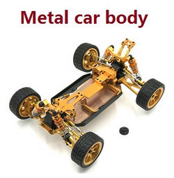 Shcong Wltoys 144002 RC Car accessories list spare parts upgrade to metal car body assembly Gold