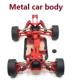 Shcong Wltoys 144002 RC Car accessories list spare parts upgrade to metal car body assembly Red