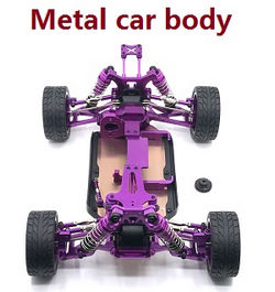 Shcong Wltoys XK 144010 RC Car accessories list spare parts upgrade to metal car body assembly Purple
