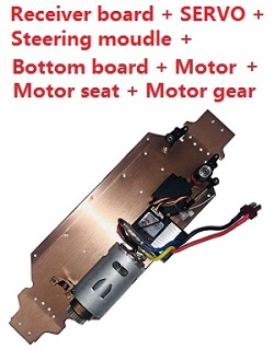 * Hot Deal * Wltoys 144001 RC Car accessories list spare parts motor + motor gear + motor seat + steering shaft + steering module + reciever board + SERVO + bottom board
