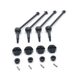 Shcong Wltoys XK 144010 RC Car accessories list spare parts universal drive shaft and cup set + M4 nuts + fixed small bar + black hexagon seat