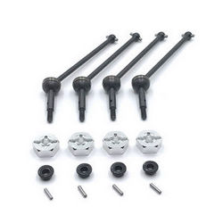 Shcong Wltoys XK 124016 RC Car accessories list spare parts universal drive shaft and cup set + M4 nuts + fixed small bar + silver hexagon seat