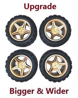 Shcong Wltoys XK 144010 RC Car accessories list spare parts upgrade tires 4pcs (Gold)
